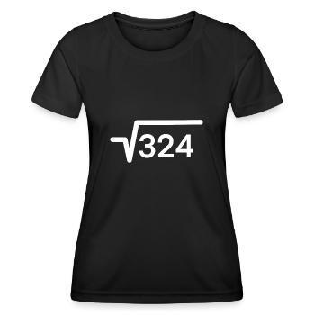 Die Wurzel aus 324 zum 18. Geburtstag - Frauen Funktions-T-Shirt - Schwarz - Vorne - AI Model Female 172 light (172cm)