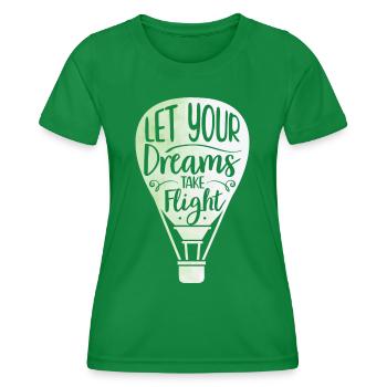 Ballonfahrt | Heißluftballon Luftfahrt Geschenke - Frauen Funktions-T-Shirt - Kelly Green - Vorne - AI Model Female 172 dark (172cm)