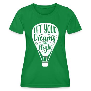 Heißluftballon Geschenk | Gasballon Festival Hobby - Frauen Funktions-T-Shirt - Kelly Green - Vorne - AI Model Female 172 dark (172cm)