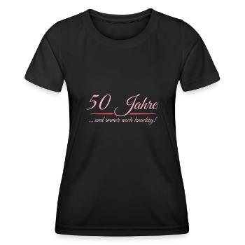50. Geburtstag Frauen Geschenkidee - Frauen Funktions-T-Shirt - Schwarz - Vorne - AI Model Female 172 light (172cm)