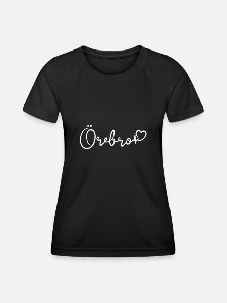 Örebro Herzschlag - Frauen Funktions-T-Shirt - Schwarz
