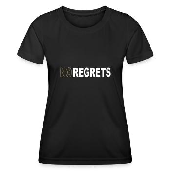 Aucun regret - T-shirt sport Femme - noir - Devant - AI Model Female 172 light (172cm)