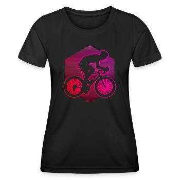 Vélo de route Vélo de route Vélo de route Vélo de route Femmes - T-shirt sport Femme - noir - Devant - AI Model Female 172 light (172cm)