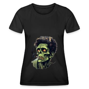 Stoner Halloween Zombie - Frauen Funktions-T-Shirt - Schwarz - Vorne - AI Model Female 172 light (172cm)