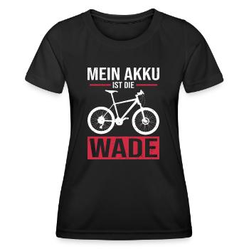 Fahrrad Fahrradfahren Lustiger Spruch Geschenk - Frauen Funktions-T-Shirt - Schwarz - Vorne - AI Model Female 172 light (172cm)