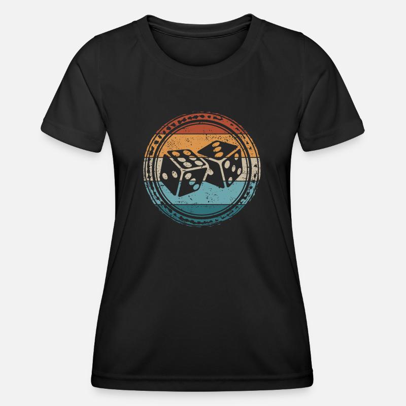 Retro Dice - Women's Functional T-Shirt - black