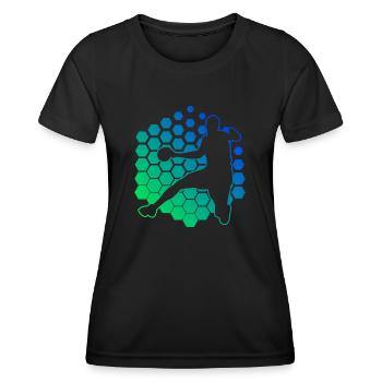 Handball Handball Handball Handball Hommes Handball - T-shirt sport Femme - noir - Devant - AI Model Female 172 light (172cm)
