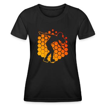 Rollerskate Roller Skating RollerSkaten Roller Skate - T-shirt sport Femme - noir - Devant - AI Model Female 172 light (172cm)