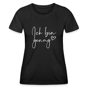 Ich bin genug - Frauen Funktions-T-Shirt - Schwarz - Vorne - AI Model Female 172 light (172cm)