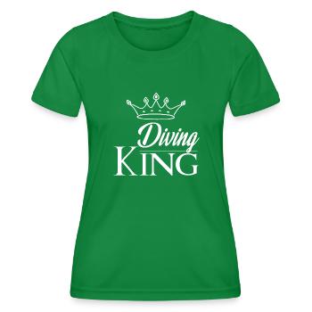Roi de la plongée - T-shirt sport Femme - vert - Devant - AI Model Female 172 dark (172cm)