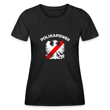 Électricité de Pologne - T-shirt sport Femme - noir - Devant - AI Model Female 172 light (172cm)