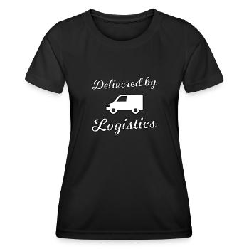 Die Logistik Lieferung - Frauen Funktions-T-Shirt - Schwarz - Vorne - AI Model Female 172 light (172cm)
