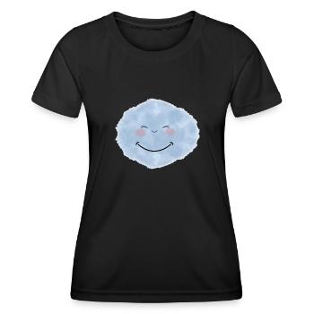 Nuage smile - T-shirt sport Femme - noir - Devant - AI Model Female 172 light (172cm)