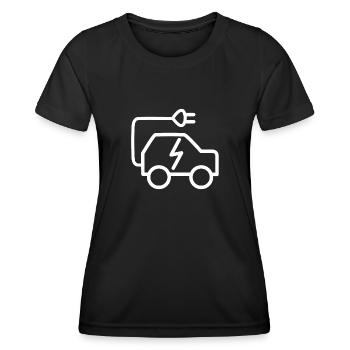 Les voitures électriques - T-shirt sport Femme - noir - Devant - AI Model Female 172 light (172cm)