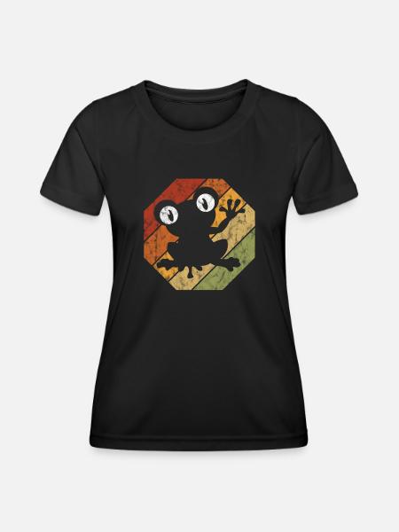Frog Frogs Gift for Kids Funny Funny - Women's Functional T-Shirt - black