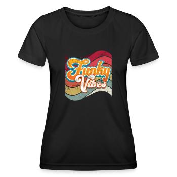 Funky Vibes - Frauen Funktions-T-Shirt - Schwarz - Vorne - AI Model Female 172 light (172cm)