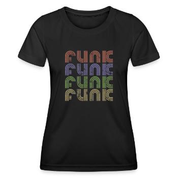 Funk Funky Musik Retro Vintage - Frauen Funktions-T-Shirt - Schwarz - Vorne - AI Model Female 172 light (172cm)