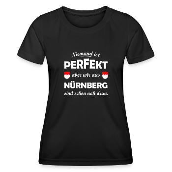 Heimatstadt Nürnberg - Frauen Funktions-T-Shirt - Schwarz - Vorne - AI Model Female 172 light (172cm)