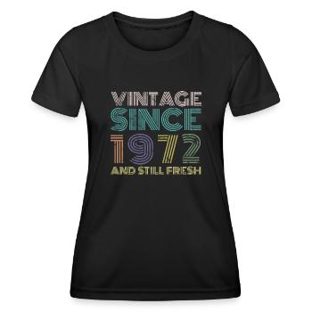 51st birthday 1972 - Women's Functional T-Shirt - black - Front - AI Model Female 172 light (172cm)