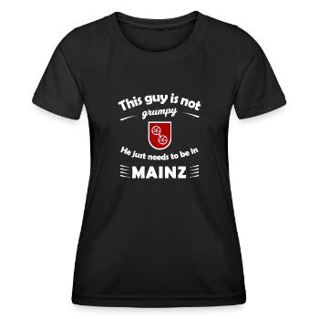 Les habitants de Mayence - T-shirt sport Femme - noir - Devant - AI Model Female 172 light (172cm)