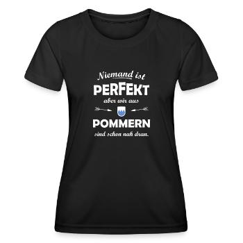 Die Provinz Pommern - Frauen Funktions-T-Shirt - Schwarz - Vorne - AI Model Female 172 light (172cm)