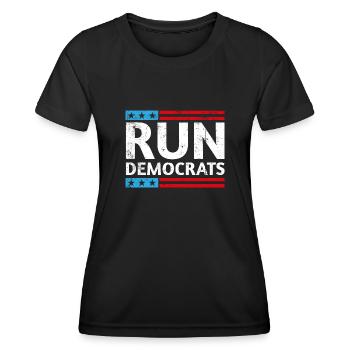 Run Democrats - Women's Functional T-Shirt - black - Front - AI Model Female 172 light (172cm)