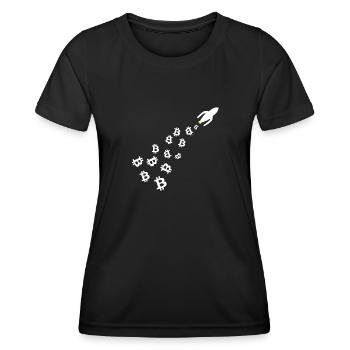 MIt Coins ins All - Frauen Funktions-T-Shirt - Schwarz - Vorne - AI Model Female 172 light (172cm)