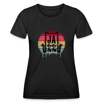 Jazz Music Rétro - T-shirt sport Femme - noir - Devant - AI Model Female 172 light (172cm)