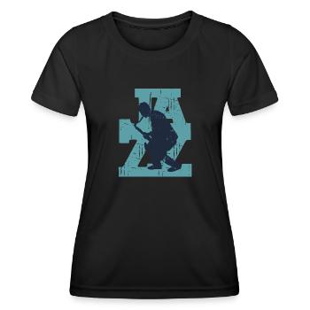 Jazz Saxophone Retro - Women's Functional T-Shirt - black - Front - AI Model Female 172 light (172cm)