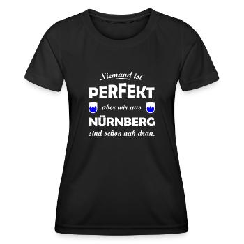 Les fans de Nuremberg - T-shirt sport Femme - noir - Devant - AI Model Female 172 light (172cm)