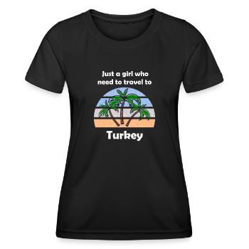 Tourist in der Türkei - Frauen Funktions-T-Shirt - Schwarz - Vorne - AI Model Female 172 light (172cm)