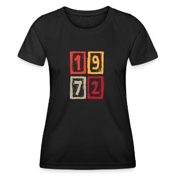1972 Vintage - Frauen Funktions-T-Shirt - Schwarz - Vorne - AI Model Female 172 light (172cm)