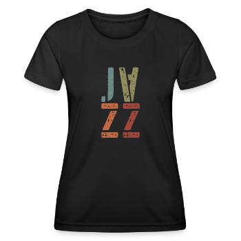 Jazz Retro - Frauen Funktions-T-Shirt - Schwarz - Vorne - AI Model Female 172 light (172cm)