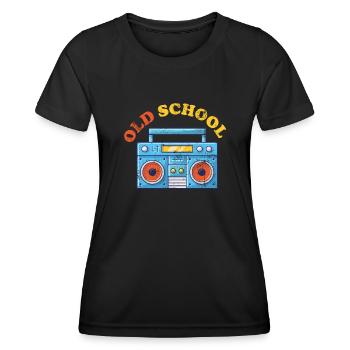 Old School Ghettoblaster - Women's Functional T-Shirt - black - Front - AI Model Female 172 light (172cm)