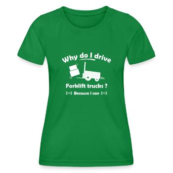 Chauffeur logistique - T-shirt sport Femme - vert - Devant - AI Model Female 172 dark (172cm)