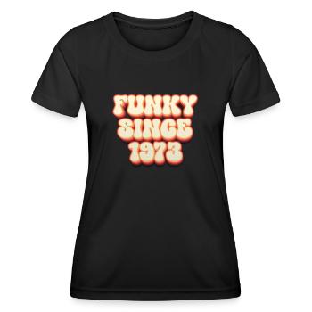 Millésime 1973 - T-shirt sport Femme - noir - Devant - AI Model Female 172 light (172cm)