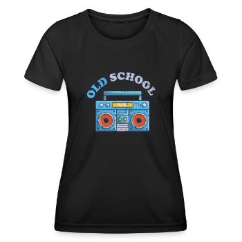 Old School Vintage - T-shirt sport Femme - noir - Devant - AI Model Female 172 light (172cm)