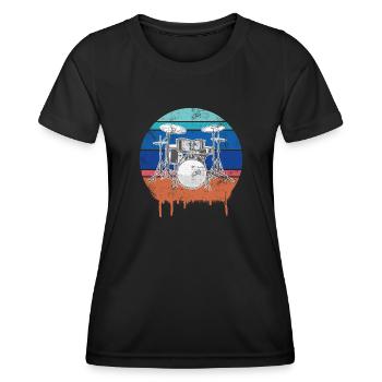 Drummer Drummer Drums Gift - Women's Functional T-Shirt - black - Front - AI Model Female 172 light (172cm)
