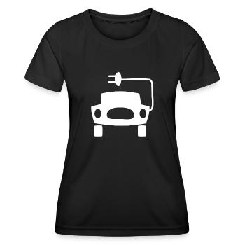 Les voitures électriques - T-shirt sport Femme - noir - Devant - AI Model Female 172 light (172cm)