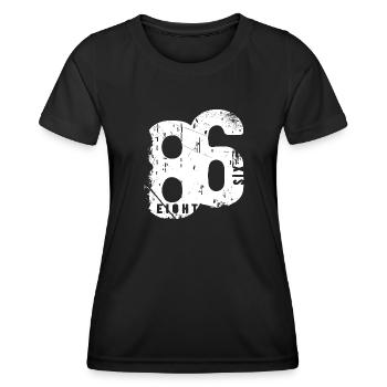 86 Vintage 1986 - Women's Functional T-Shirt - black - Front - AI Model Female 172 light (172cm)