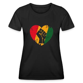 Black History Month - Frauen Funktions-T-Shirt - Schwarz - Vorne - AI Model Female 172 light (172cm)