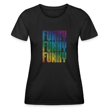 Funky Vintage - T-shirt sport Femme - noir - Devant - AI Model Female 172 light (172cm)
