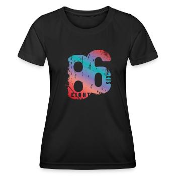 Millésime 1986 - T-shirt sport Femme - noir - Devant - AI Model Female 172 light (172cm)