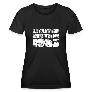 Millésime 1983 - T-shirt sport Femme - noir - Devant - AI Model Female 172 light (172cm)