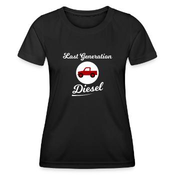 Les tout derniers véhicules diesel - T-shirt sport Femme - noir - Devant - AI Model Female 172 light (172cm)