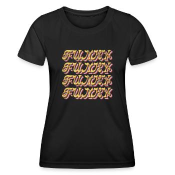 Funky Vintage - T-shirt sport Femme - noir - Devant - AI Model Female 172 light (172cm)