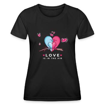 Love is in the Air Valentine's Day Gift - Women's Functional T-Shirt - black - Front - AI Model Female 172 light (172cm)