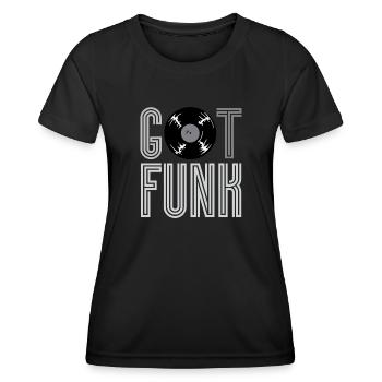 Got Funk Vinyl DJ Geschenk - Frauen Funktions-T-Shirt - Schwarz - Vorne - AI Model Female 172 light (172cm)