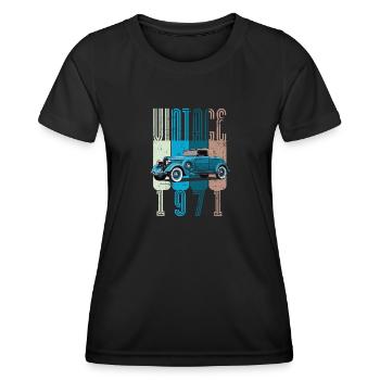 Millésime 1971 - T-shirt sport Femme - noir - Devant - AI Model Female 172 light (172cm)
