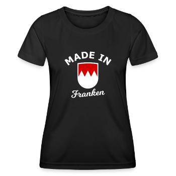 Fabriqué en Franconie - T-shirt sport Femme - noir - Devant - AI Model Female 172 light (172cm)